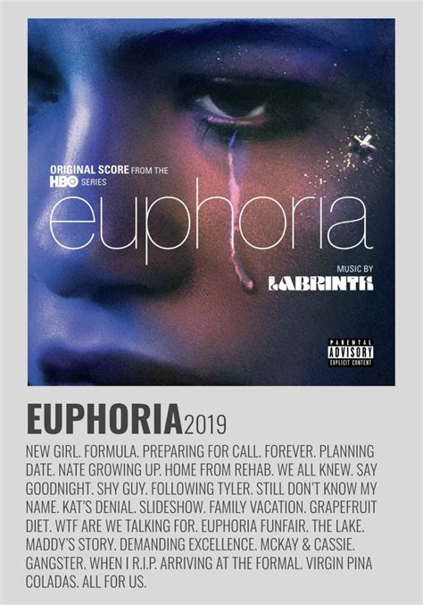 euphoria soundtrack | Movie posters minimalist, Music poster design ...