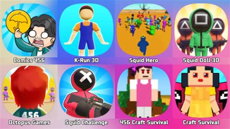 Comics 456, Squid Superhero, Octopus Game 456, Squid Game 3D, Squid ...