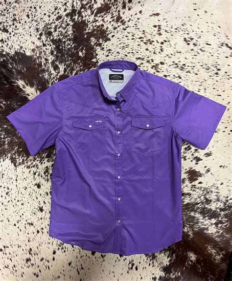 Outpost Performance Purple Pearl Snap SS Shirt – Outpost Western Store