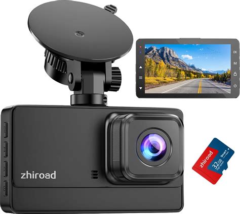 Zhiroad Dashcam Voiture 1080P FHD, Camera Embarquée Voiture avec Écran ...