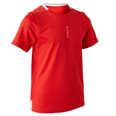 F100 Kids' Football Shirt - Red - Decathlon