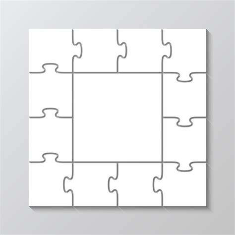 Schéma De Puzzle 4x4 Détails Jeu De Réflexion Pièces De Puzzle Grille ...
