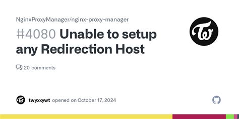 Unable to setup any Redirection Host · Issue #4080 · NginxProxyManager ...