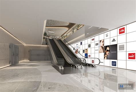 Modern shopping mall 3d model Buy Download 3dbrute