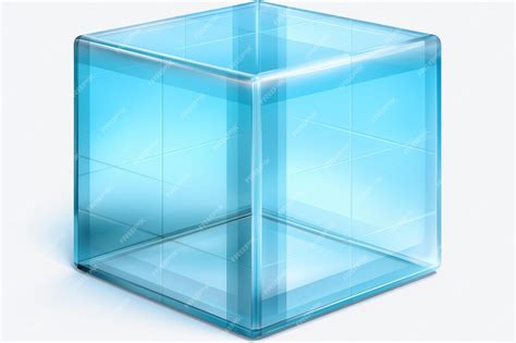 Premium AI Image | 3d glass cube box isolated transparent