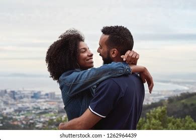 Romantic Moment Between Couple While On Stock Photo 1262964439 ...