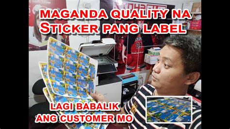 PARAAN NG PAG PRINT NG STICKER NA PANG LABEL | HOW TO START PRINTING OF STICKER LABEL TAGALOG