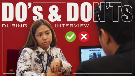 Do's and Don'ts During Interview (TAGALOG)