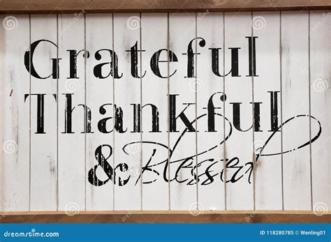 Grateful Thankful and Blessed Stock Image - Image of friendly, lumber ...