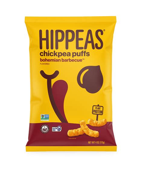 HIPPEAS Chickpea Puffs, Vegan Bohemian Barbecue, 4 oz Bag - Walmart.com