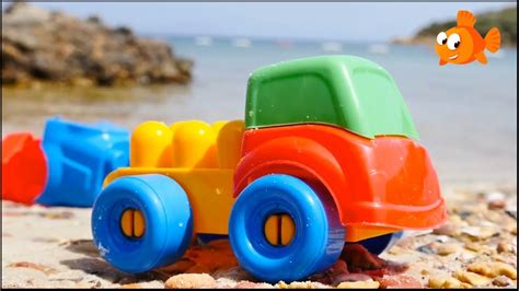 SAND TOWN! - Sand Castles & Toy Trucks for kids - Sandbox toys for ...