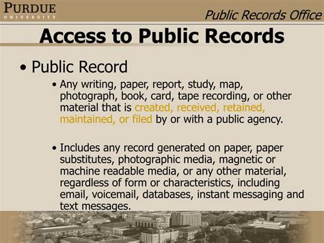 PPT - Indiana Access to Public Records Act and Responding to Subpoenas ...