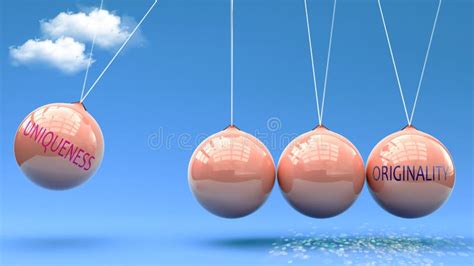 Uniqueness Leads To Originality. a Newton Cradle Metaphor in Which ...