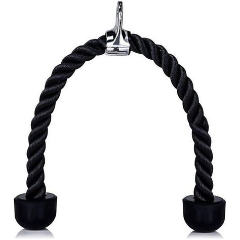 Deluxe Tricep Rope Pull Down Cable, Rope Length, Easy To Grip & Non ...
