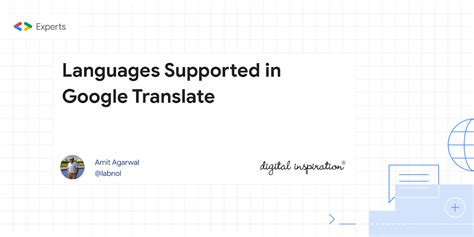 Languages Supported in Google Translate