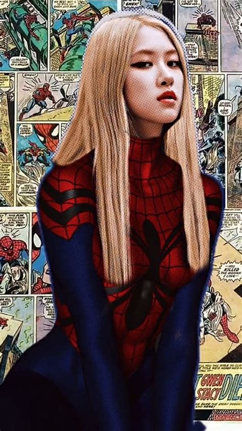 Rose Spiderman Edit | Rosé cute, Marvel women, Blackpink fashion