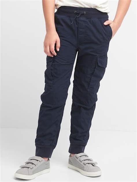 Jersey-lined cargo joggers | Cargo joggers, Joggers, Boys pants
