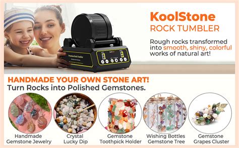 Large 2.5LB Professional Rock Tumbler Kit, 3-Speed Motor & 9-Day Timer ...