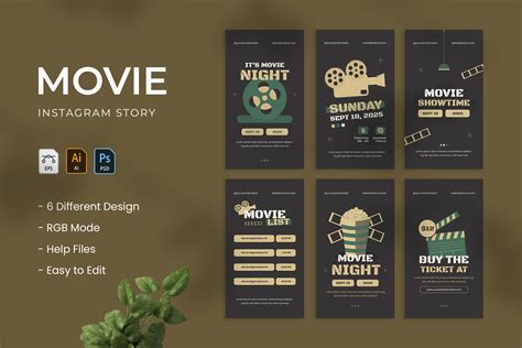 Movie - Instagram Story By Vunira | TheHungryJPEG