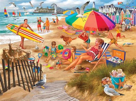 Seaside summer fun - online puzzle