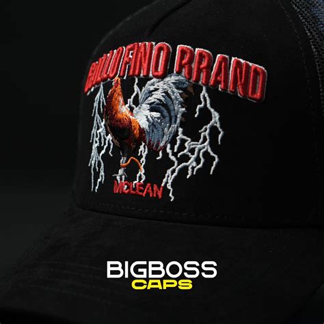 GALLO FINO BRAND - NEGRA LOGO ROJO – Bigboss Caps