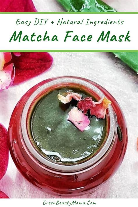 DIY Face Mask💛Homemade Exfoliating Matcha Face Mask Recipe for Glowing ...
