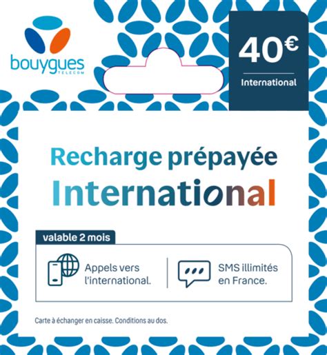 Recharge Bouygues Telecom pour carte sim prépayée | Click and Recharge