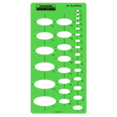 RapiDesign 25-Degree Ellipse Template #70R-25