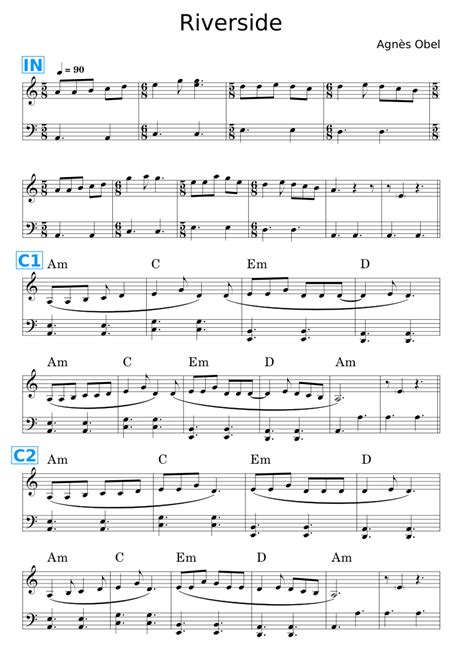 Riverside - Agnes Obel Sheet music for Piano (Solo) | Musescore.com