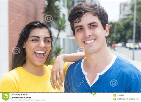 Handsome Caucasian Guy with Latin Girlfriend Stock Photo - Image of ...