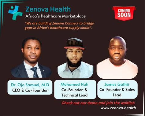 Currently we are building Zenova Health ; Africa's Healthcare ...