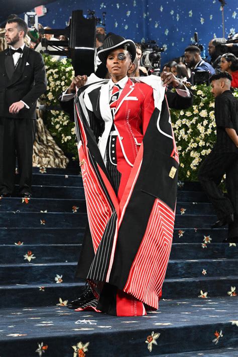 Janelle Monáe Creates Optical Illusion at Met Gala 2025 in Thom Browne ...