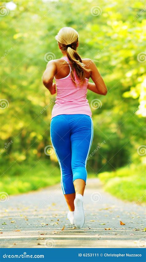 Pretty Young Runner stock image. Image of path, forest - 6253111