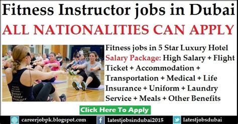 Fitness Instructor Jobs in Dubai Hotels