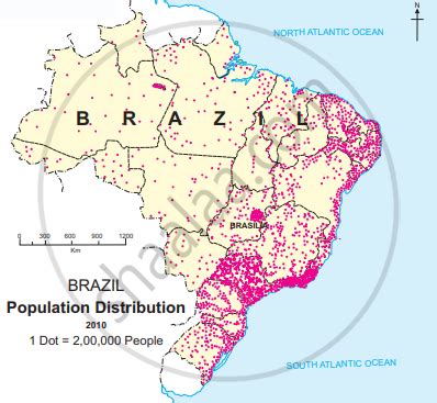 Dense Population Map Brazil