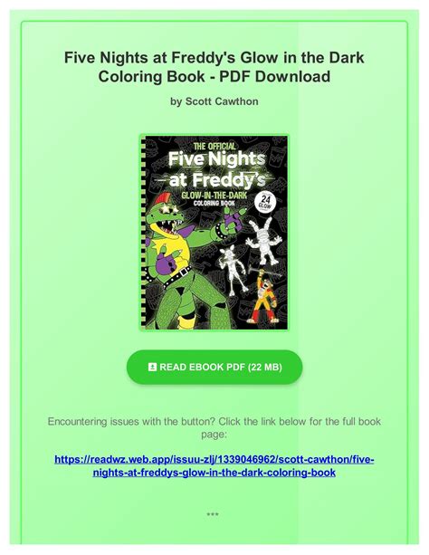 (Free PDF) Five Nights at Freddy's Glow in the Dark Coloring Book by ...