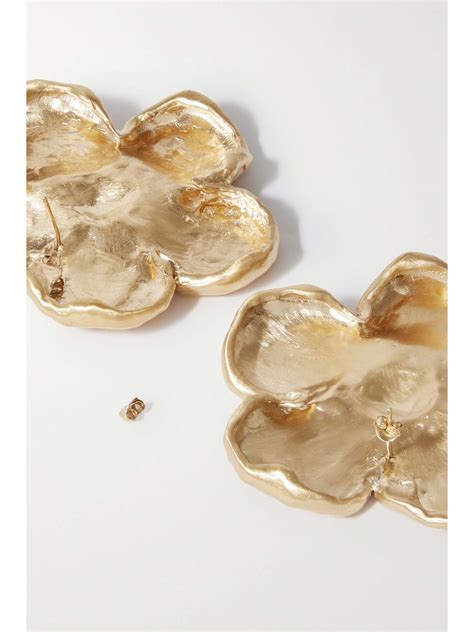 COMPLETEDWORKS + TOVE Flower gold-plated earrings | NET-A-PORTER