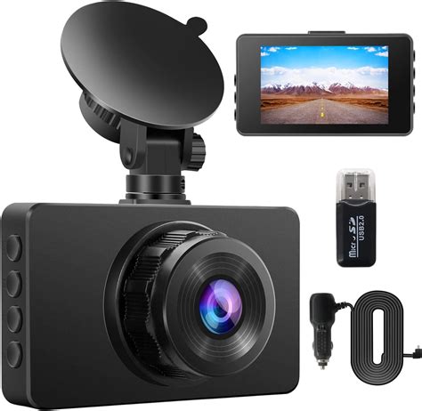 Zhiroad Dashcam Full HD 1080p Caméra de voiture DVR écran IPS 3