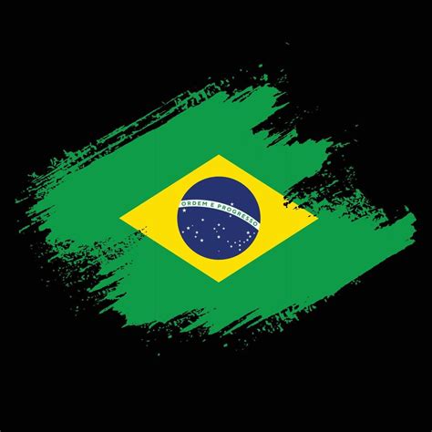 Professional brush effect Brazil flag vector 14241273 Vector Art at ...