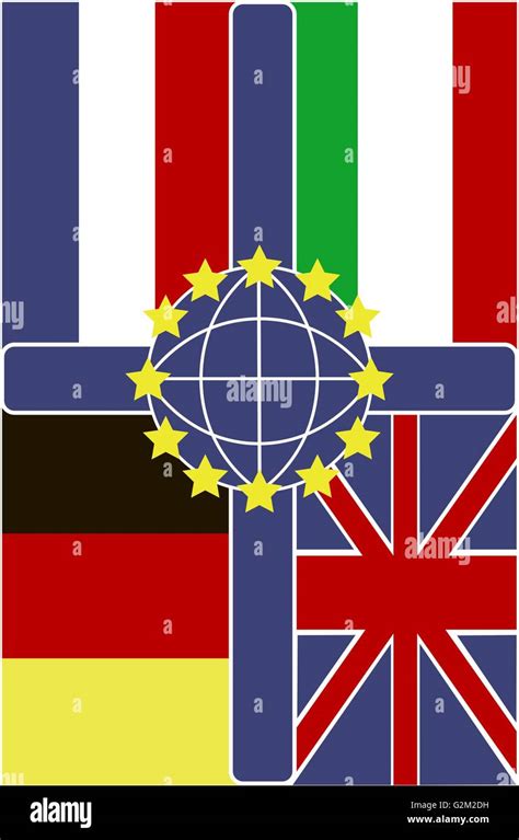 Quatre drapeaux Banque d'images vectorielles - Alamy