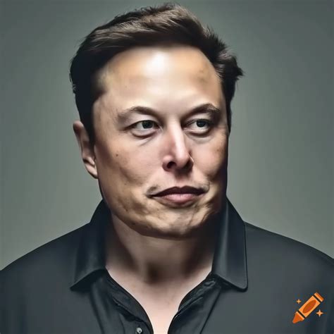A photo portrait of elon musk, soft neutral expression, long and wavy ...