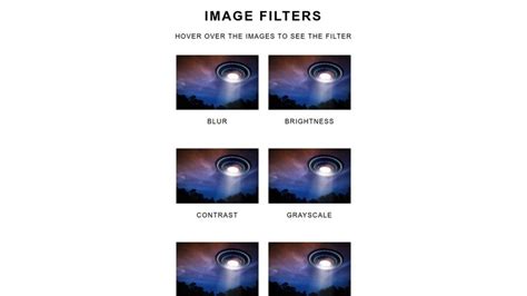EXAMPLE: CSS Image Filters