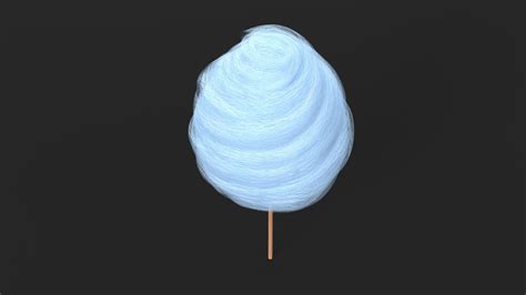 Blue Cotton Candy 3D Model $19 - .3ds .blend .c4d .fbx .max .ma .lxo ...