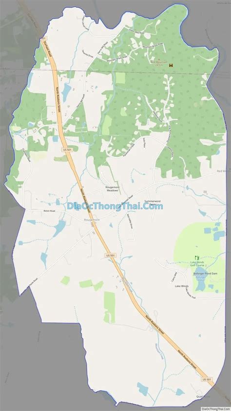 Road map of Rougemont | Nc map, North carolina counties, Open street map