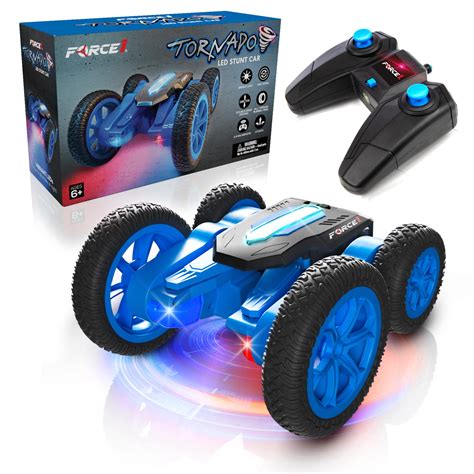 Buy Force1 Tornado LED Remote Control Car for Kids - Double Sided Fast ...