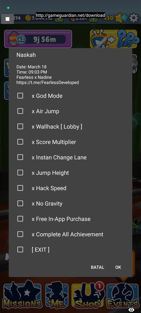 Script Subway Surfers Version 3.26.0 - LUA scripts - GameGuardian