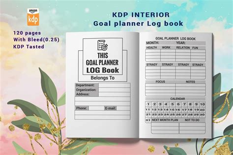 Goal Planner Log Book Graphic by jahansalma0406 · Creative Fabrica