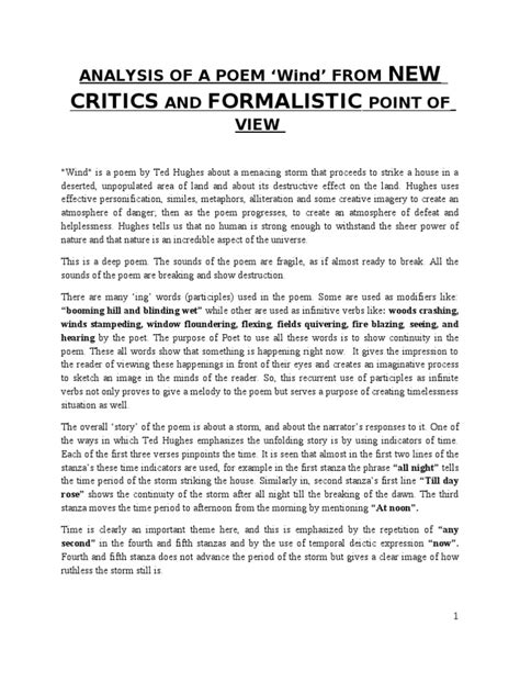 Formalist Analysis | Poetry | Metaphor | Free 30-day Trial | Scribd