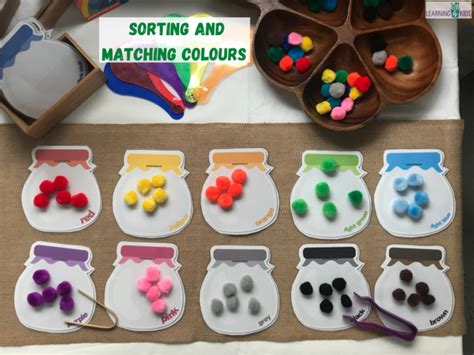 Sorting Colours with Cardboard Tubes | Learning 4 Kids