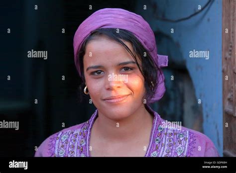 Portrait of a beautiful Egyptian young woman in Luxor, Egypt Stock ...